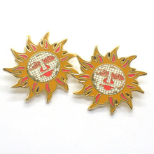 Classic style custom metal metal sunflower lapel pin